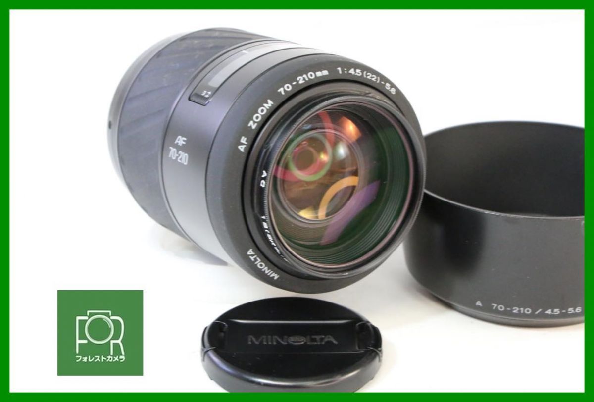点検済 MINOLTA AF ZOOM 70-210mm F4.5-5.6 前後キャップ フィルター フード付き BBB284