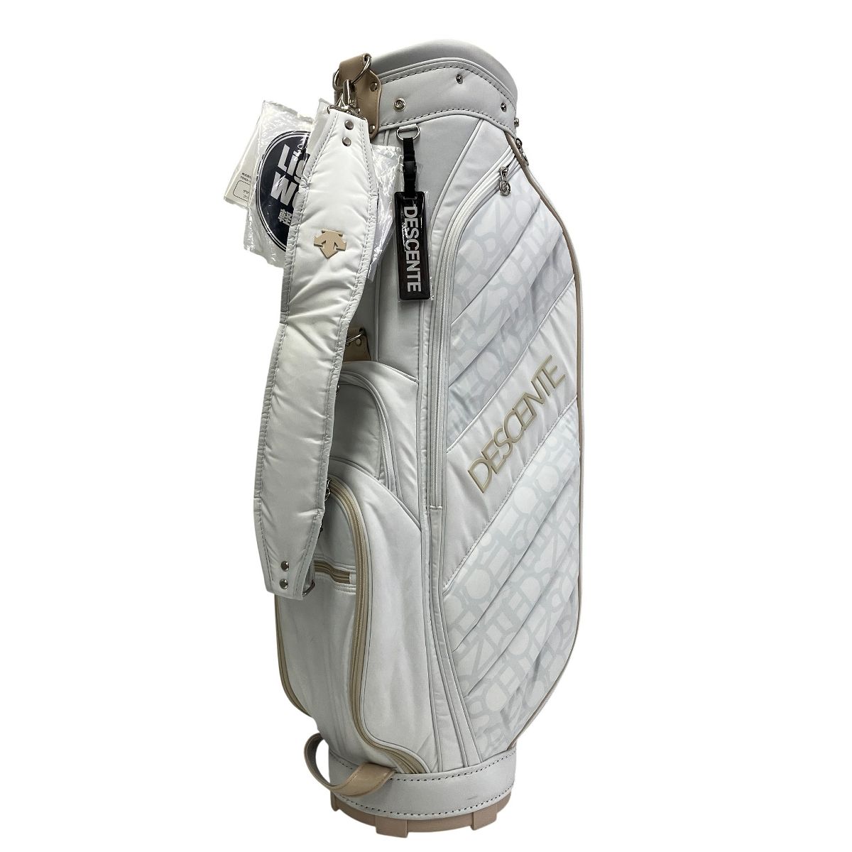 DESCENTE DQCUJJ01 キャディバッグ 8.5型 46インチ対応 2.8kg ホワイト デサント 良好 T10555620