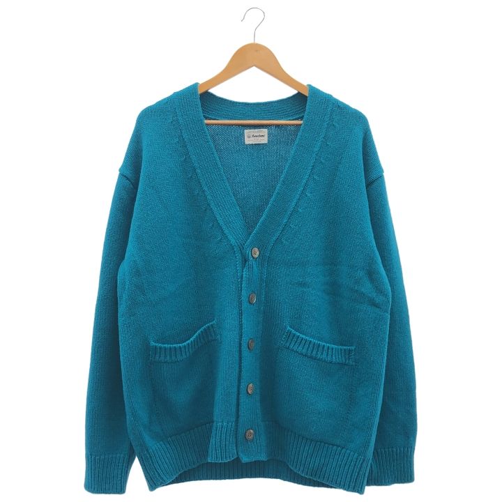 YONETOMI 95 234-032 SOFT LAMB WOOL KNIT CARDIGAN ユニセックス ブルー 3
