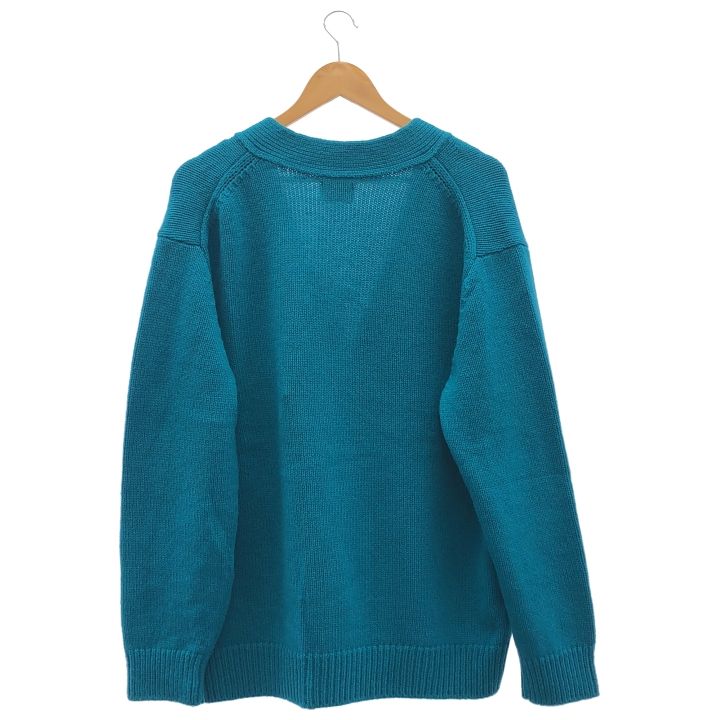 YONETOMI 95 234-032 SOFT LAMB WOOL KNIT CARDIGAN ユニセックス ブルー 3