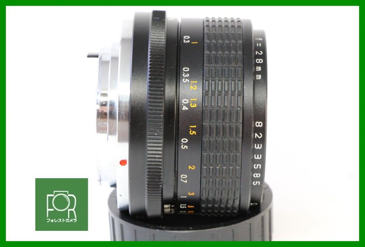 点検済 AUTO MAKINON 28mm F2.8 ミノルタSR MD 前後キャップ付き BBB74