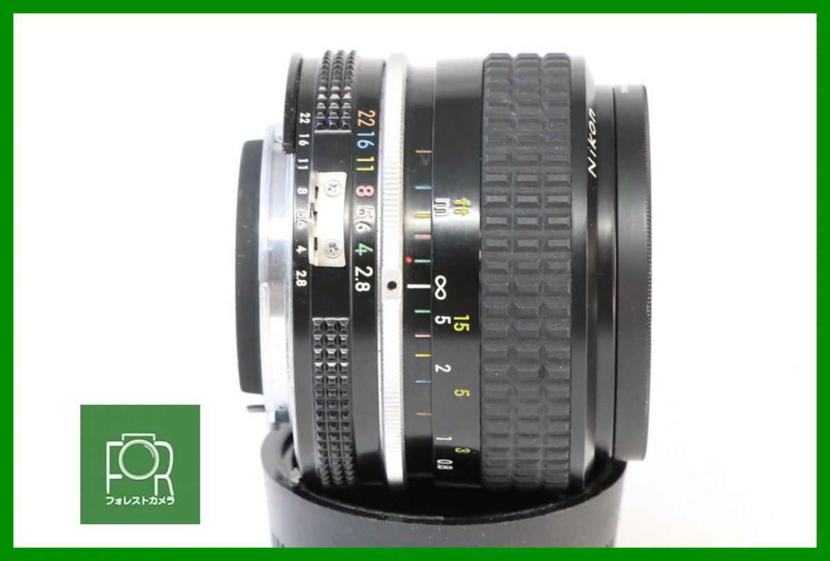 点検済 Nikon AI NIKKOR 28mm F2.8 前後キャップ フィルター付き BBB73