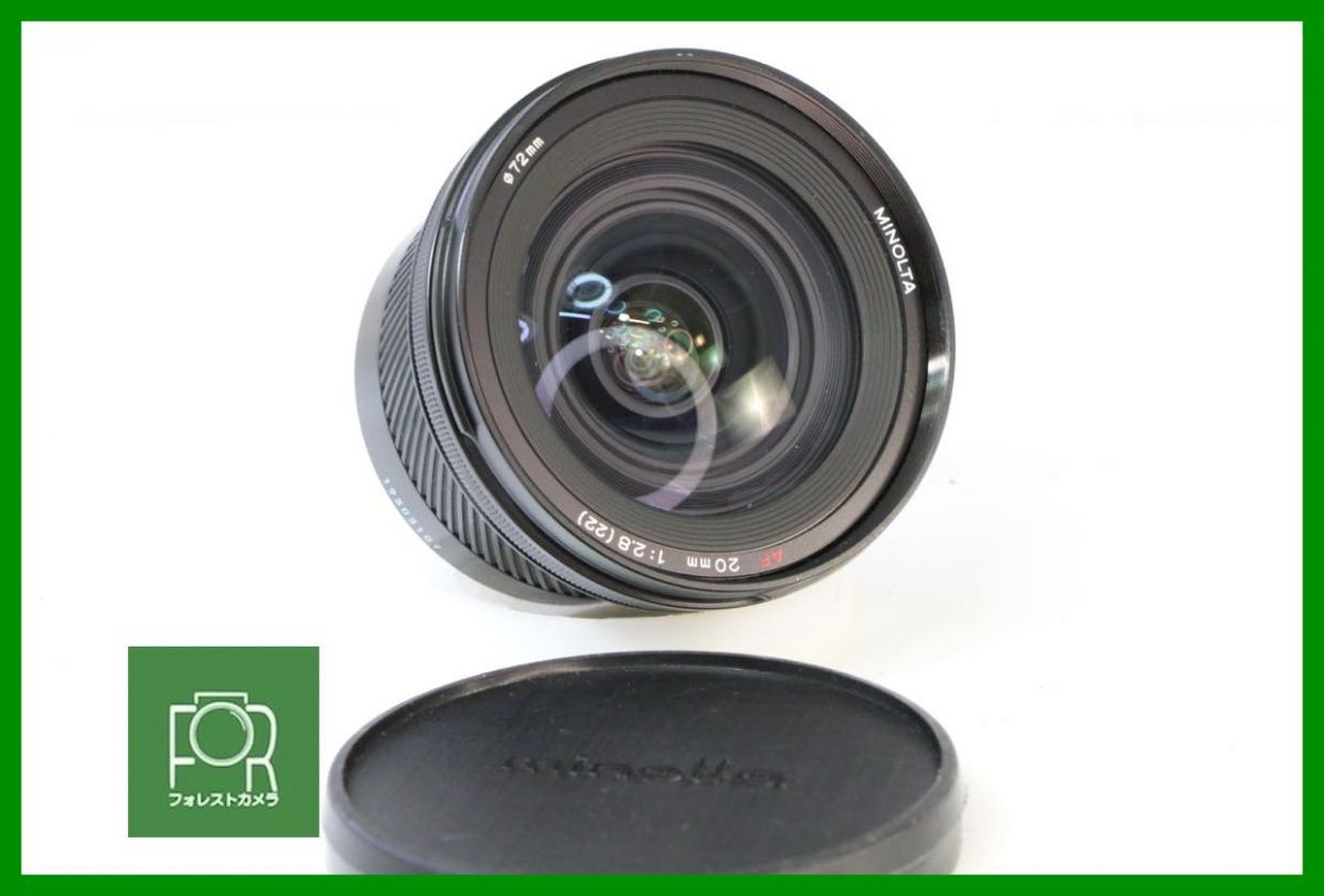 点検済 MINOLTA AF 20mm F2.8 前後キャップ付き BBB68
