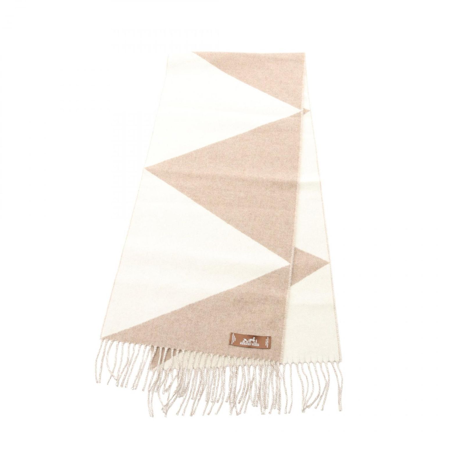 エルメス HERMES マフラー カザック ジグザグ ベージュ その他 マフラー レディース Used A