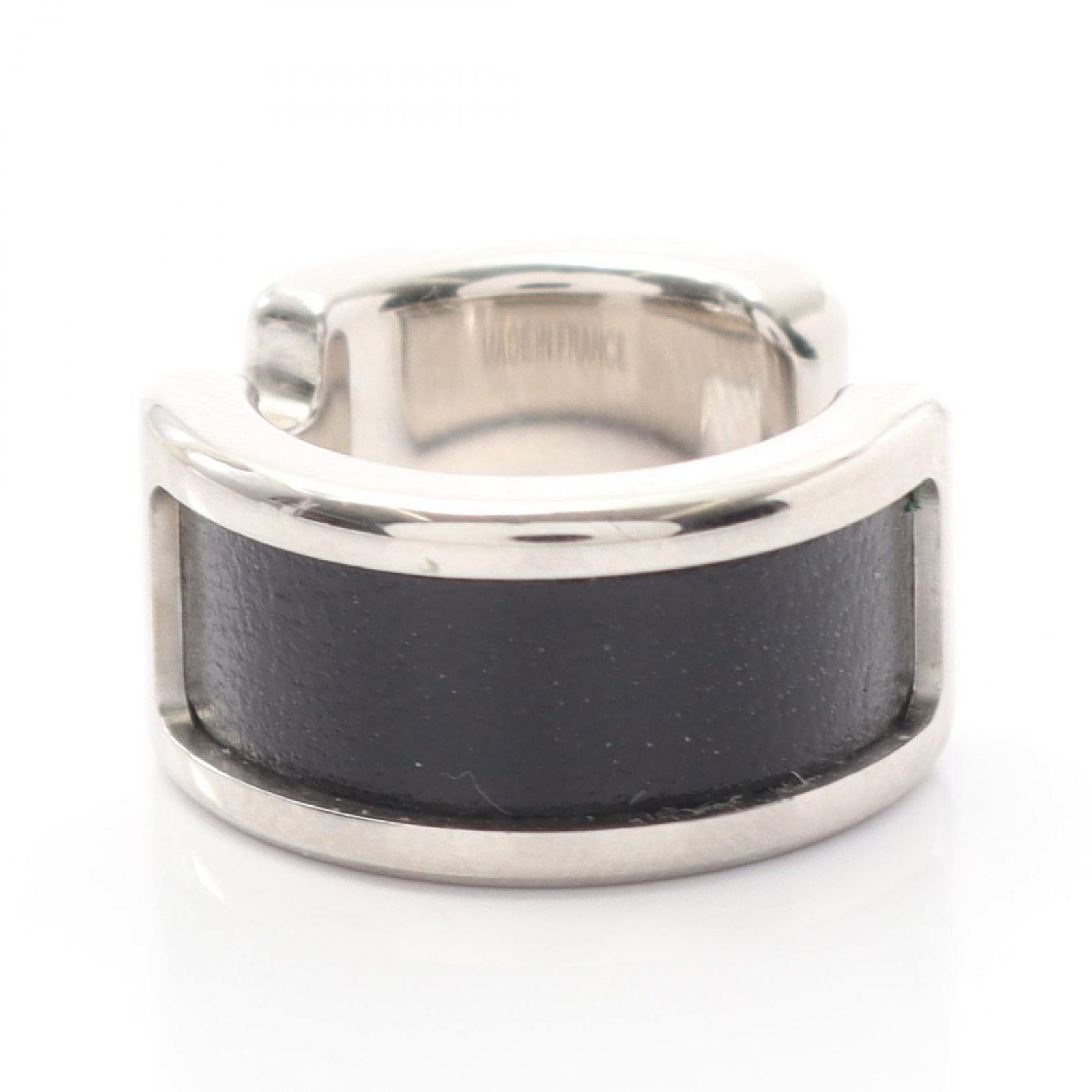 エルメス HERMES オランプPM イヤーカフ ステンレススチール レザー レディース A