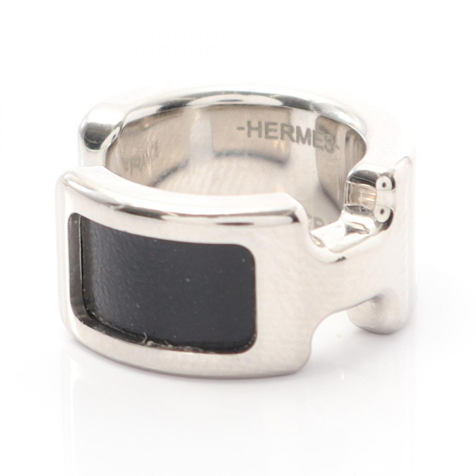 エルメス HERMES オランプPM イヤーカフ ステンレススチール レザー レディース A