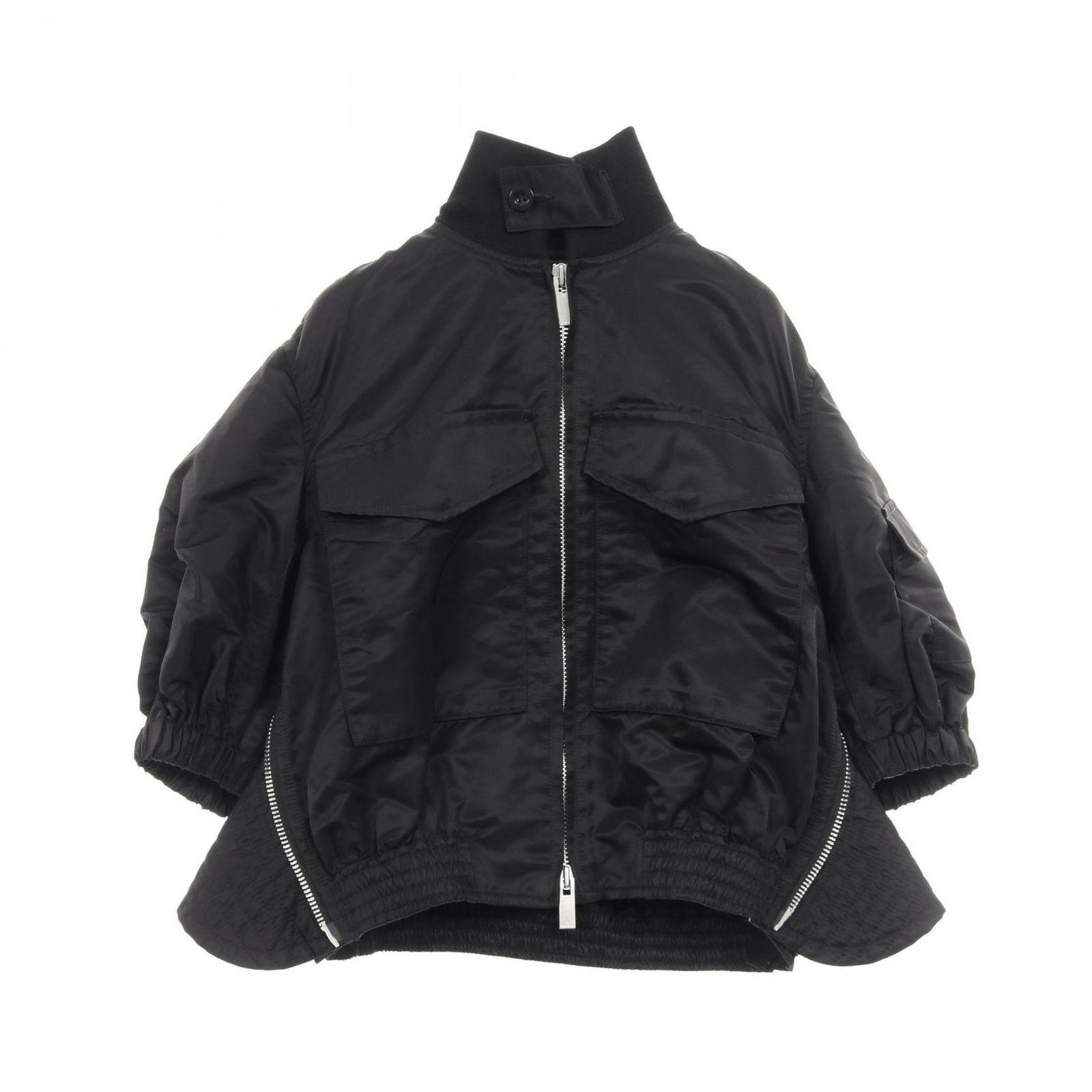 サカイ Sacai ブルゾン ブルゾン ブラック ナイロン ジャケット