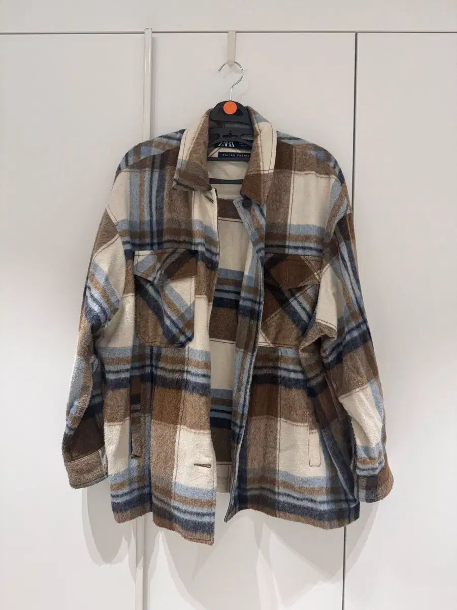 ZARA ザラ ブラウン ブルー CHECKERED シャツ ジャケット