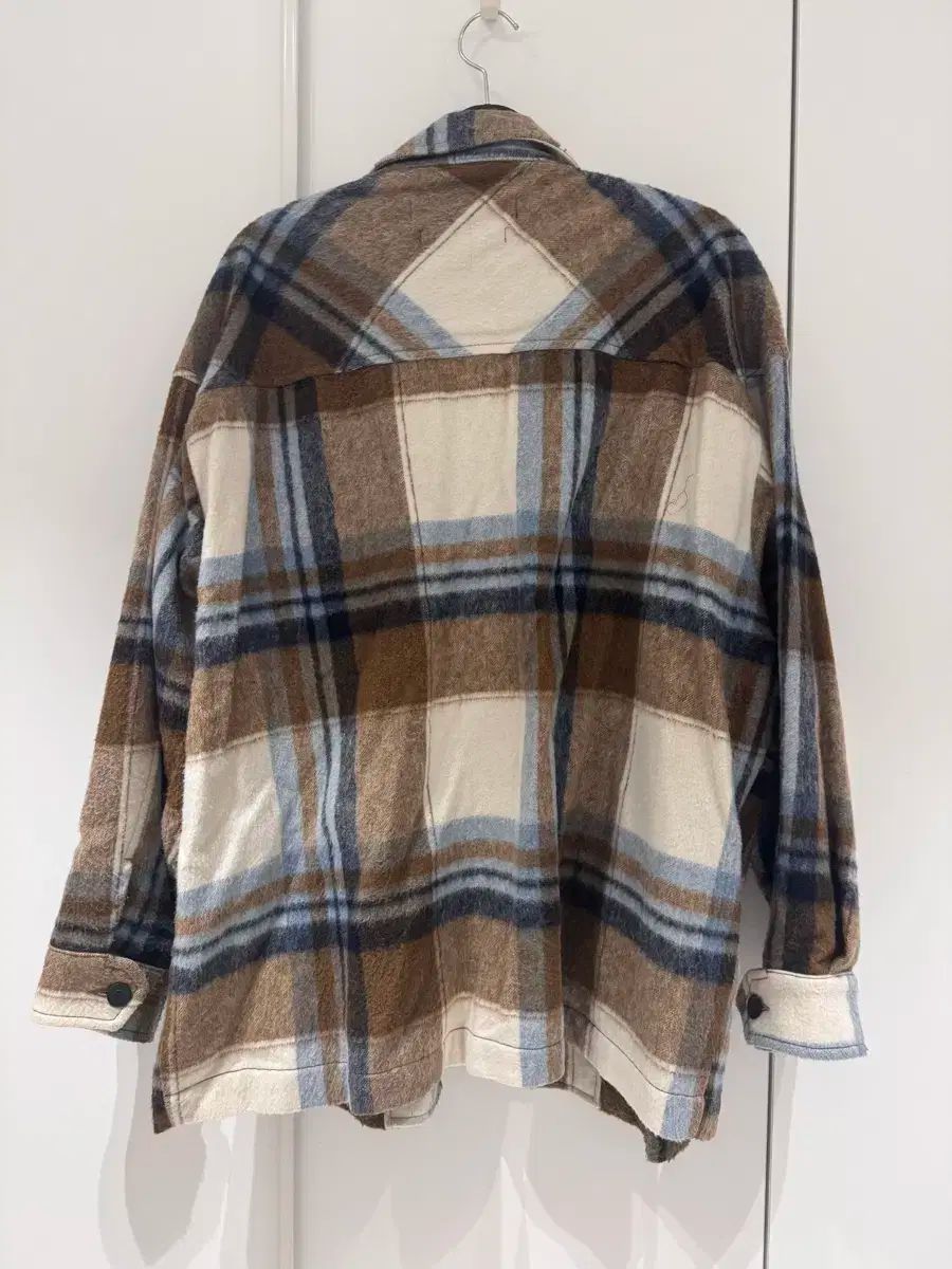 ZARA ザラ ブラウン ブルー CHECKERED シャツ ジャケット