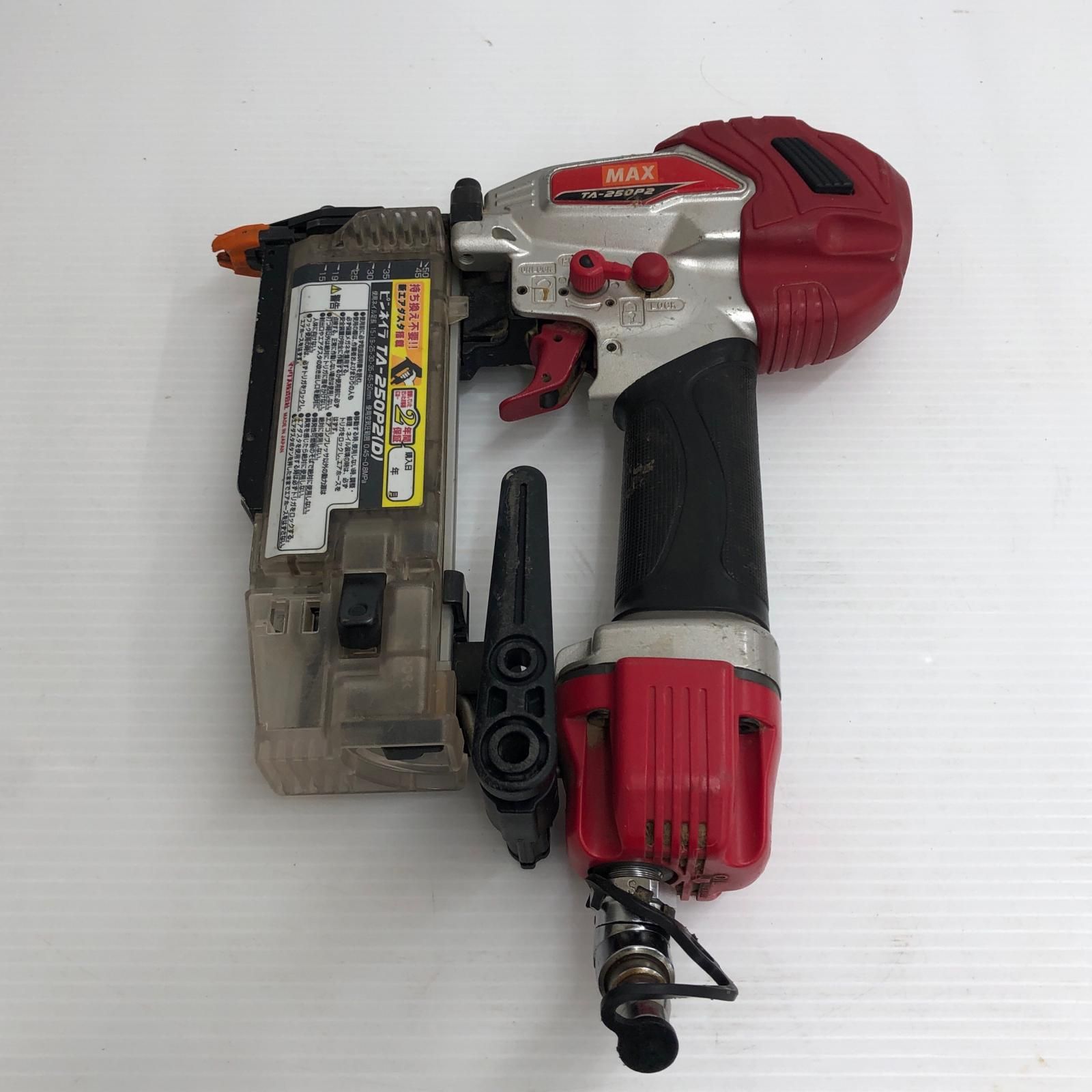  ДДMAX マックス エアネイラ常圧 TA-250 P 2 レッド エアータッカー エアーツール