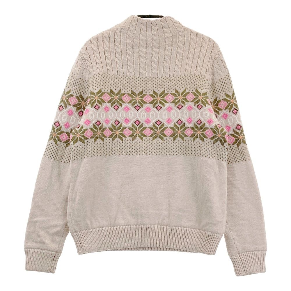 サイズ：S JUN&ROPE ジュン アンド ロペ 蓄熱 ハーフジップ ニット