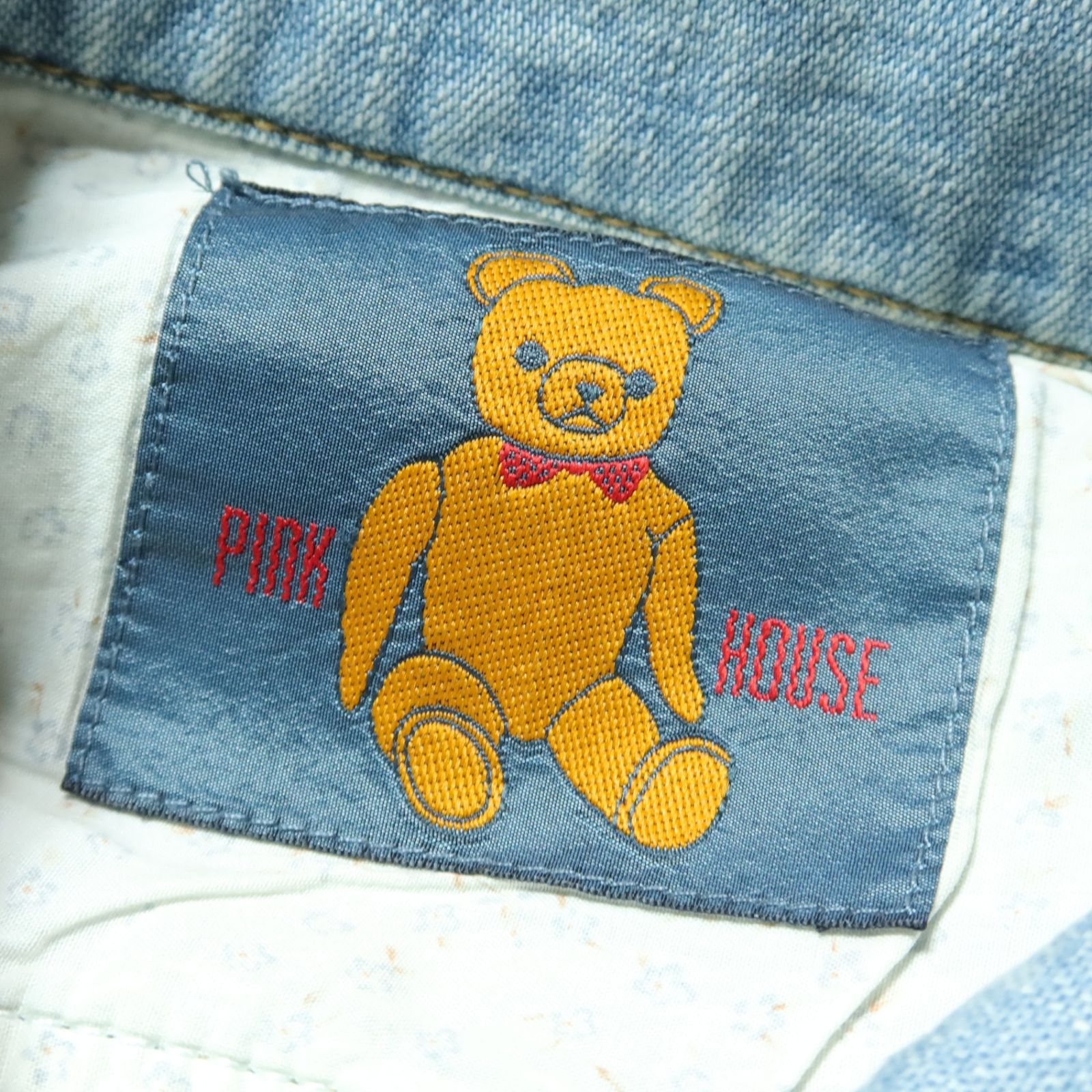 極美品】ピンクハウス☆リボン付き♪デニムジャケット サイズM 前開き