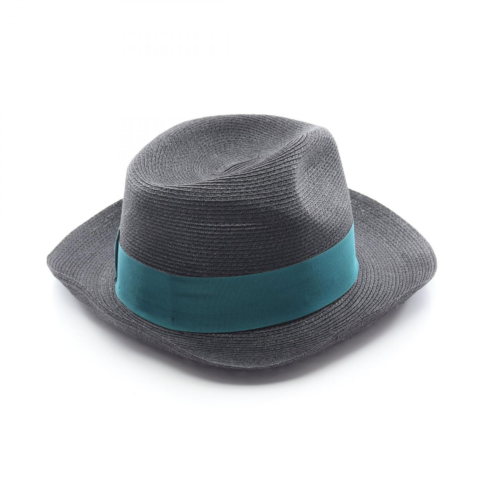 ボルサリーノ Borsalino ハット 麦わら ブラック その他 帽子 レディース A