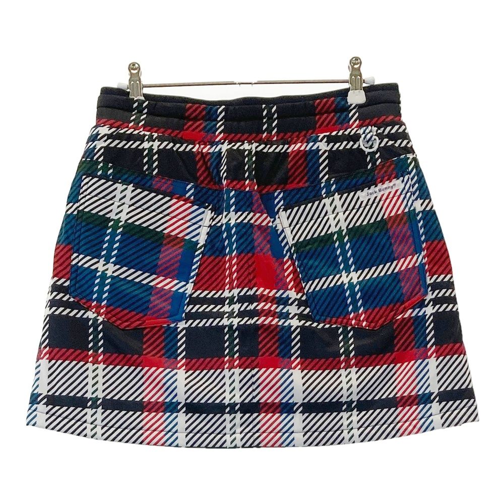 サイズ 1 JACK BUNNY ジャックバニー インナー付 蓄熱 中綿スカート チェック柄 ネイビー系 ゴルフウェア レディース ストスト