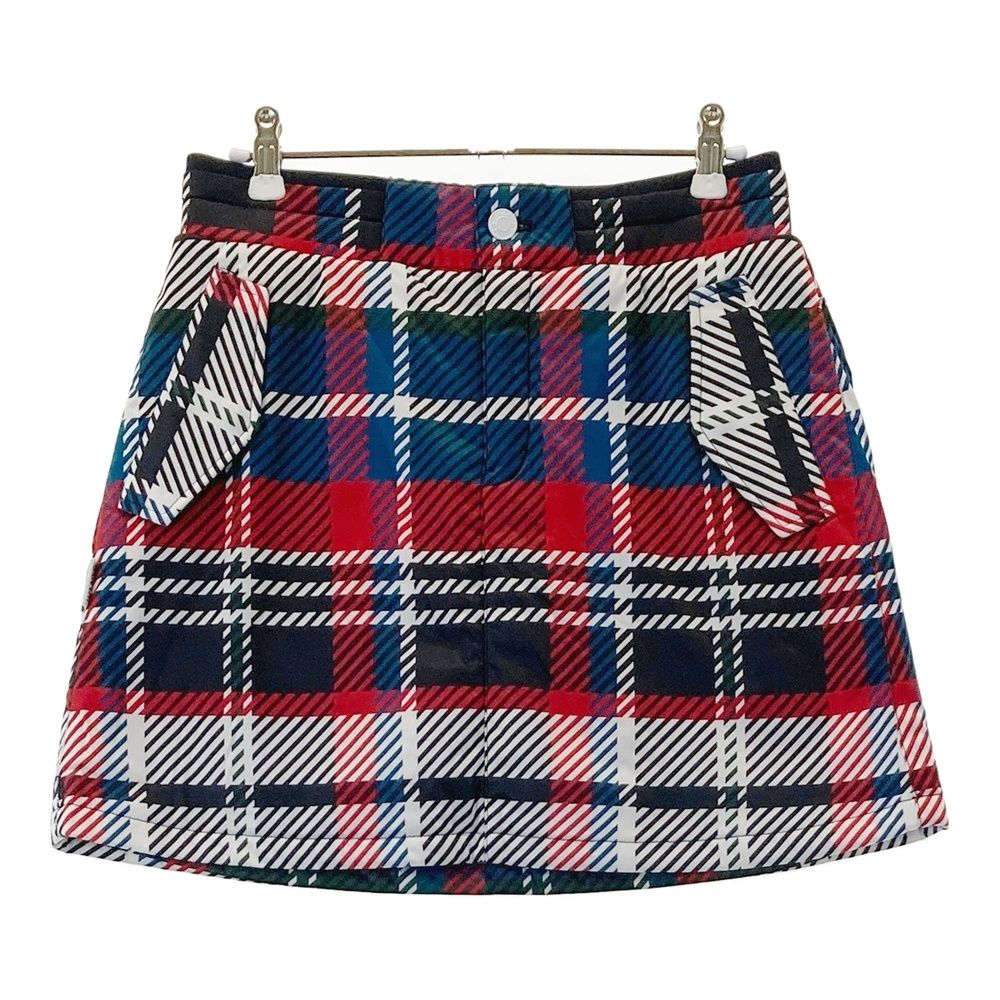 サイズ 1 JACK BUNNY ジャックバニー インナー付 蓄熱 中綿スカート チェック柄 ネイビー系 240101467712 ゴルフウェア レディース ストスト