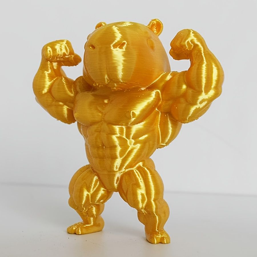 フィギュア 金のカピパラ マッチョ おもしろい 置物 7cm ムキムキ