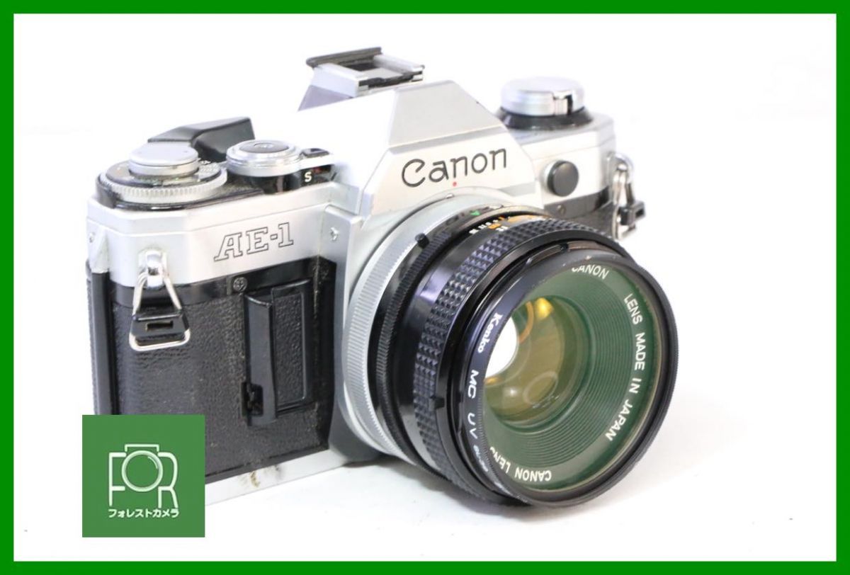 点検済 Canon AE-1 FD 50mm F1.8 シャッター全速 露出計完動 BBB975