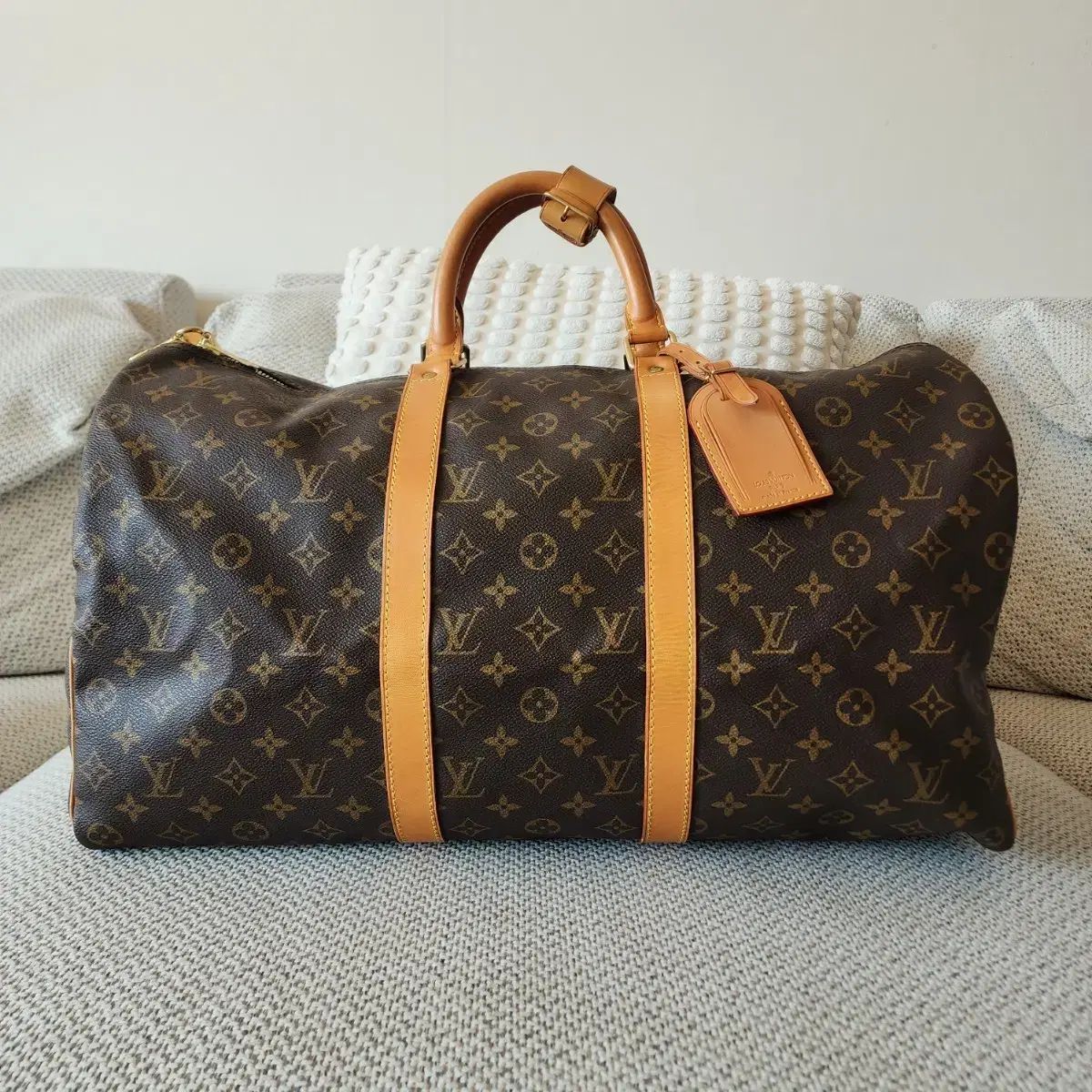状態良し Louis Vuitton キーポル 50 ボストンバッグ モノグラム 旅行カバン