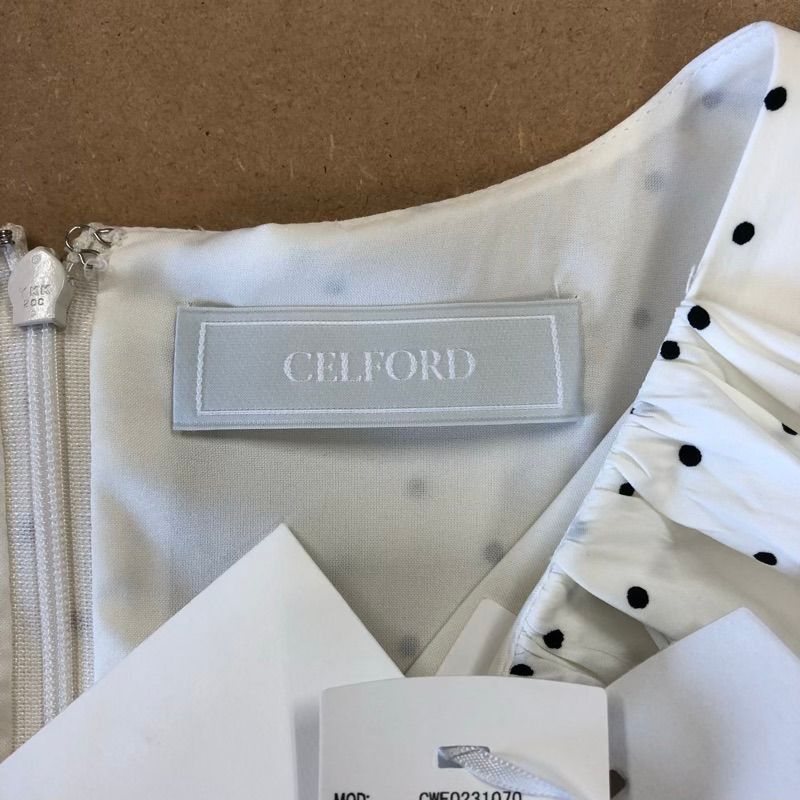 セルフォード CELFORD ワンピース タグ付き ドット オフショルダー