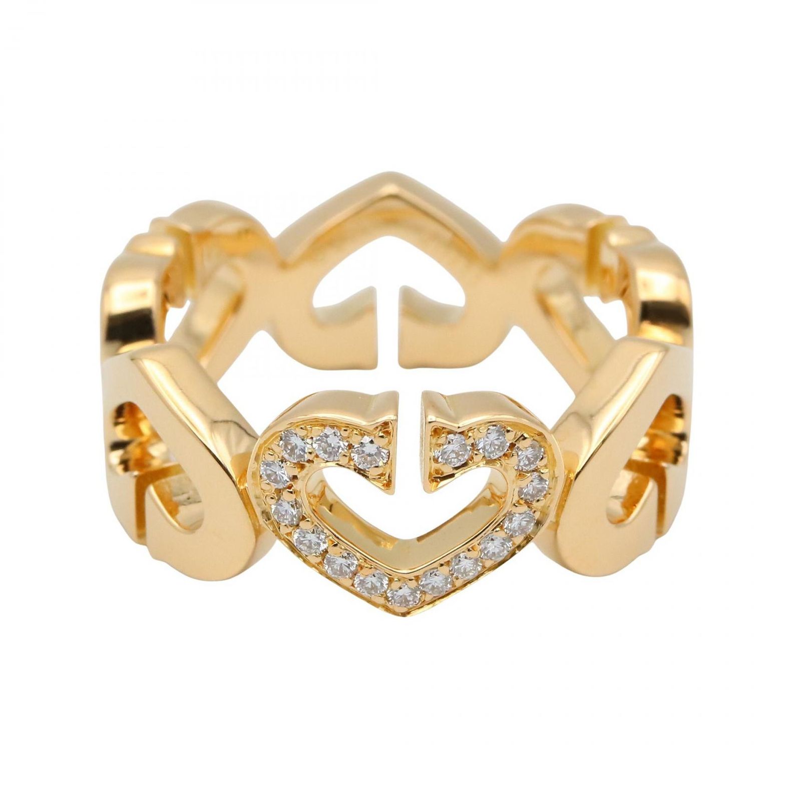 CARTIER カルティエ Cハート リング ダイヤ 指輪