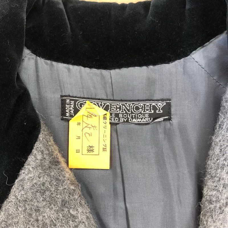 ジバンシー Givenchy コート チェスターコート ウール100％ 日本製 襟