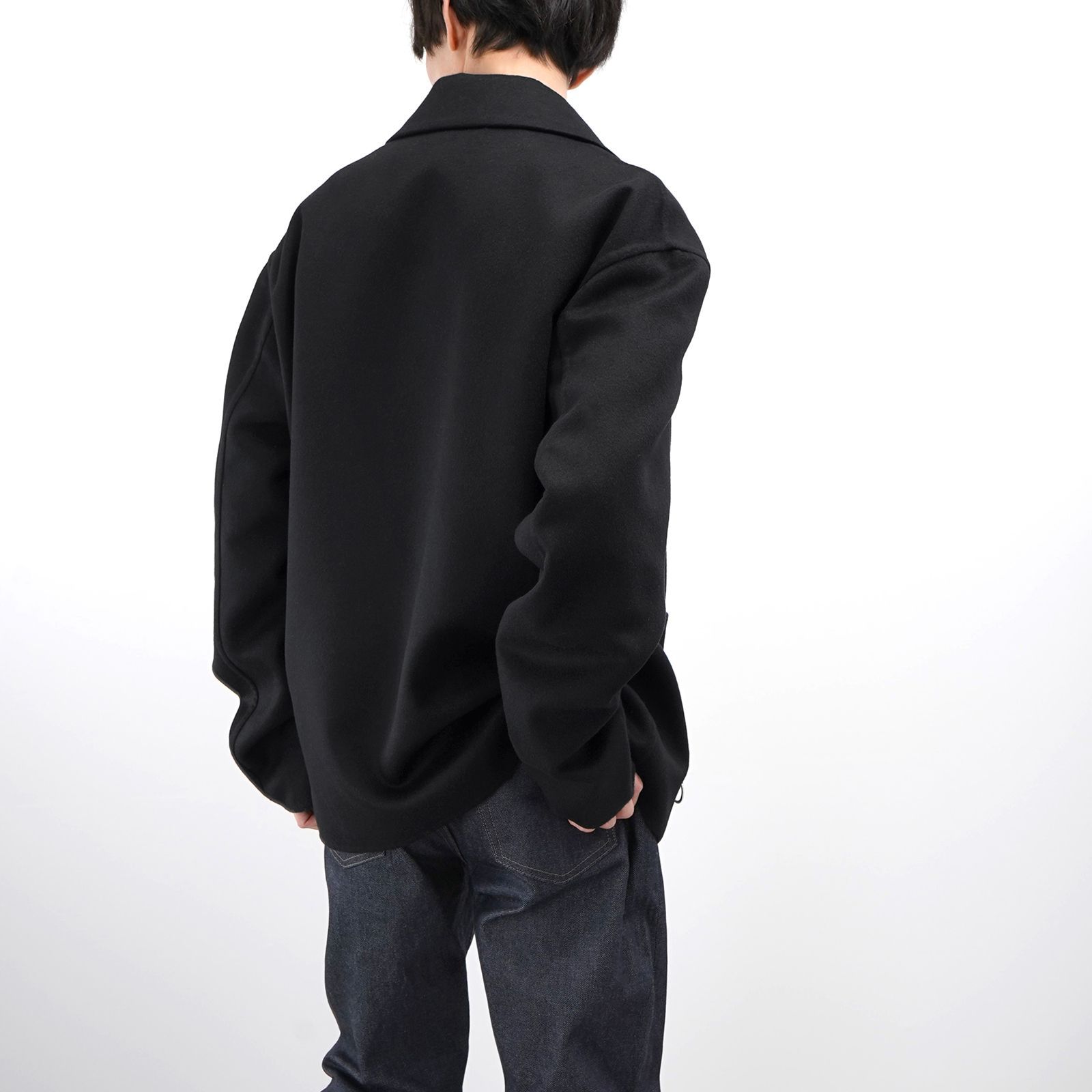 ブルゾン カシミヤ混ウール