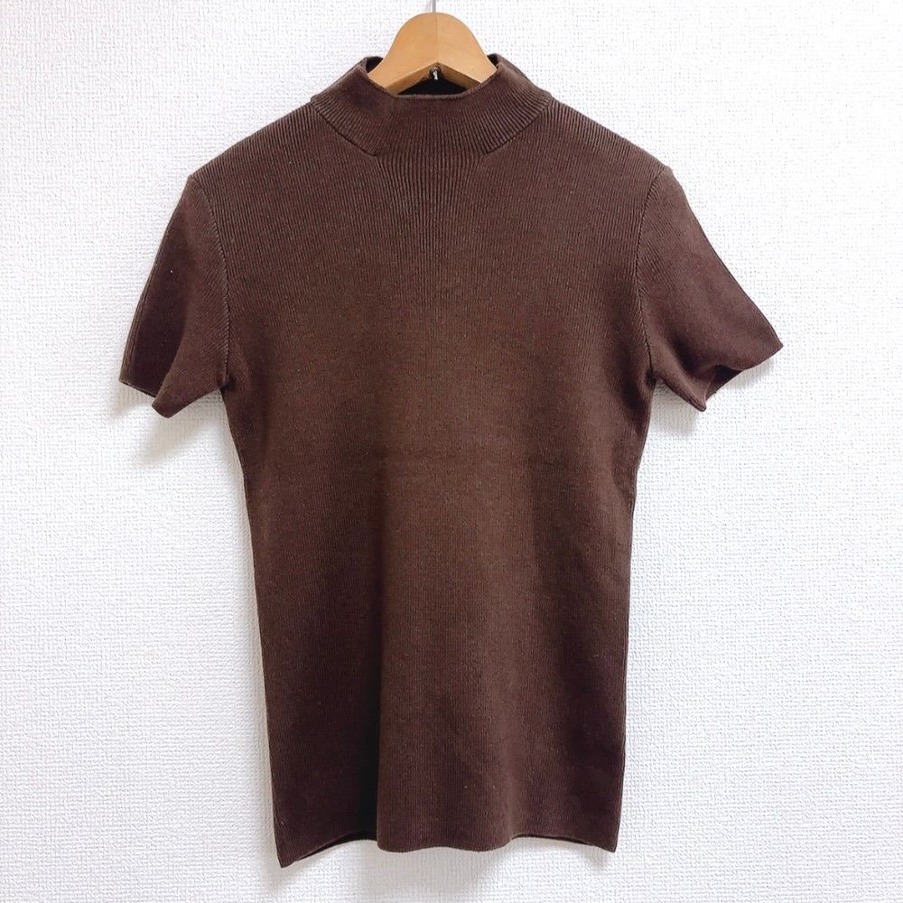 ラルフローレン RALPH LAUREN ニット 半袖 ブラウン Lサイズ 973106