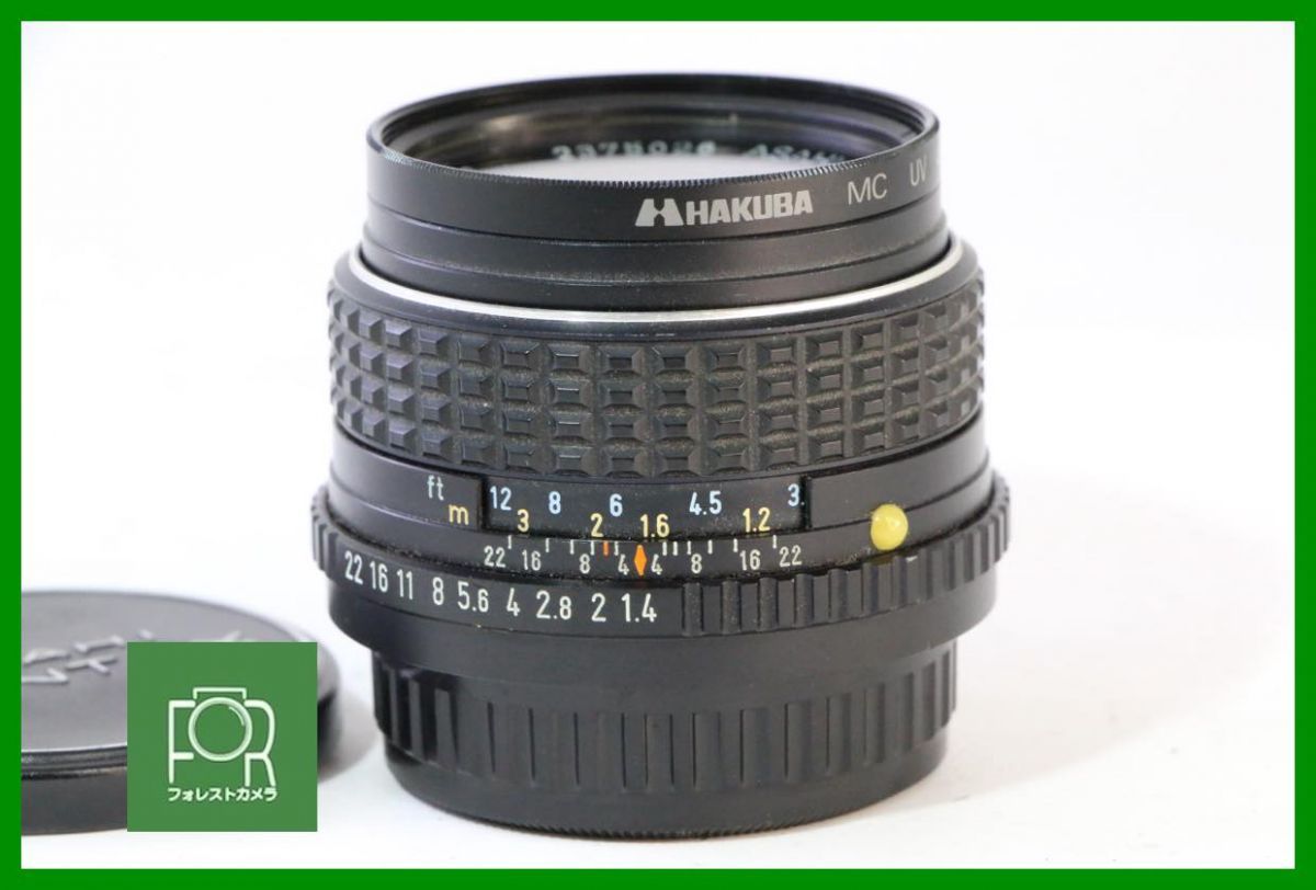点検済 smc PENTAX-M 50 mm F 1.4 Kマウント 前後キャップ フィルター付き 754