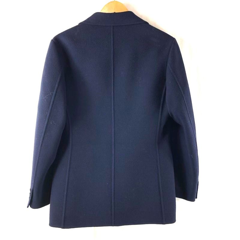アニオナ Agnona ジャケット コート テーラード イタリア製 ウール100% ネイビー 50サイズ 974185