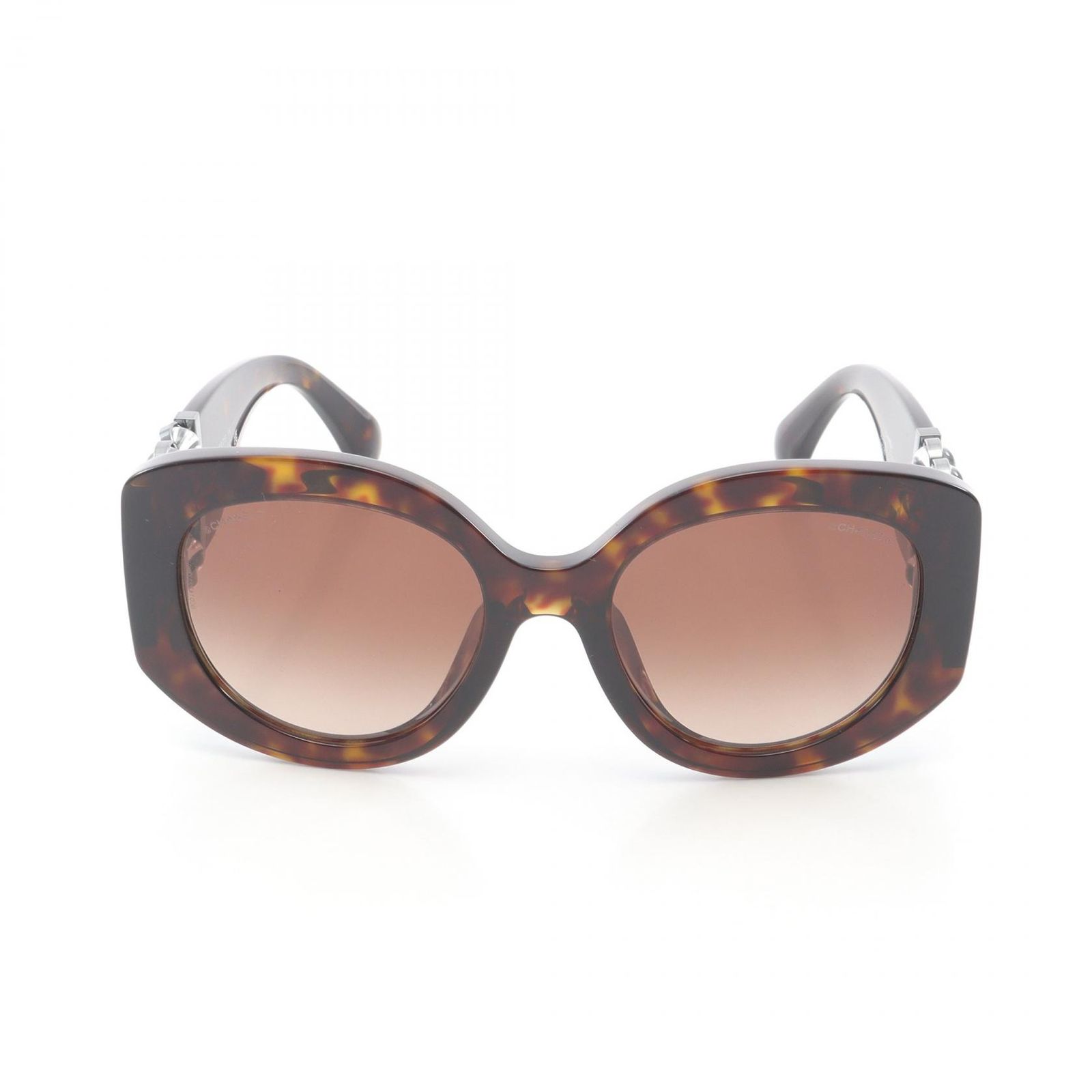 CHANEL シャネル オーバル シェイプ アイウェア ココマーク ビーズ べっ甲柄 サングラス