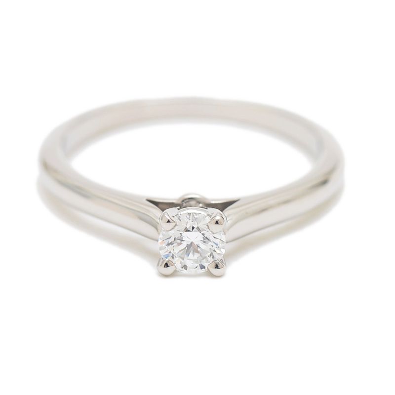 カルティエ ソリテール ダイヤリング Pt 950 ダイヤ 0.26 ct E VV