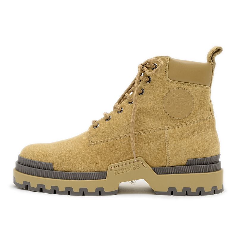 エルメス ショートブーツ リミット ヴォーヴェロア カーフ ベージュ アルバート