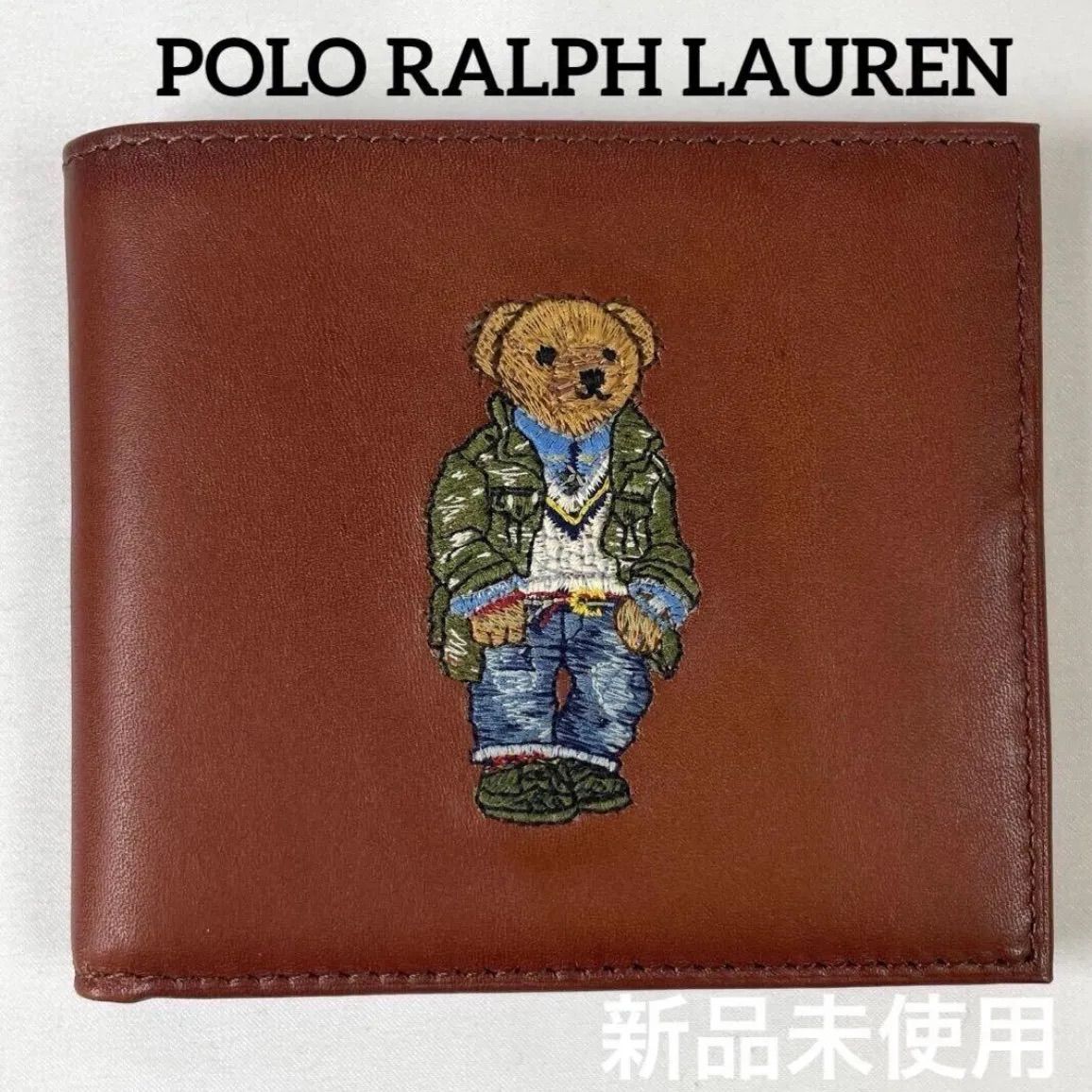 ポロ ラルフローレン ポロベア レザービルフォールド ウォレット