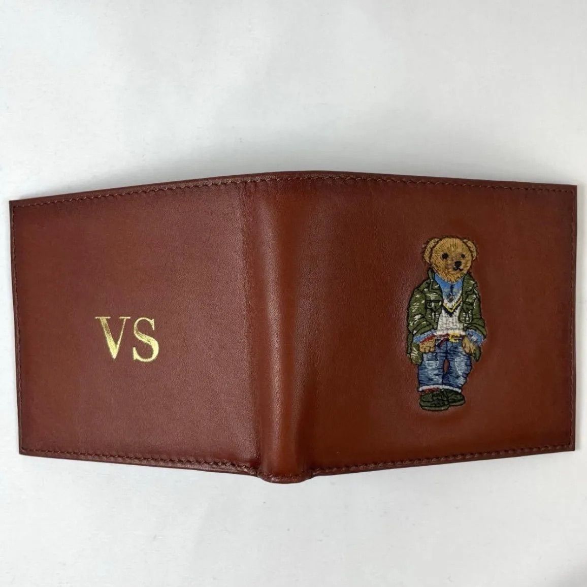 未使用級！　ポロ　ラルフローレン　ポロベア　財布　ブラウン 新品 未使用 ポロ ラルフローレン ポロベア レザービルフォールド