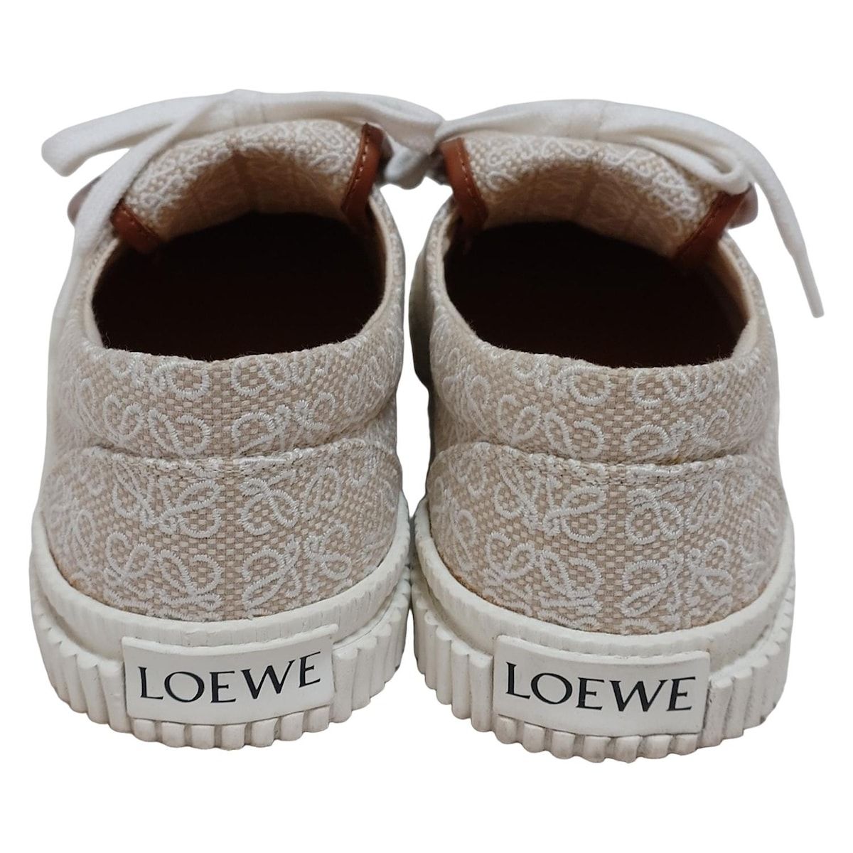 LOEWE(ロエベ) スニーカー 37 レディース - ベージュ×白×ブラウン