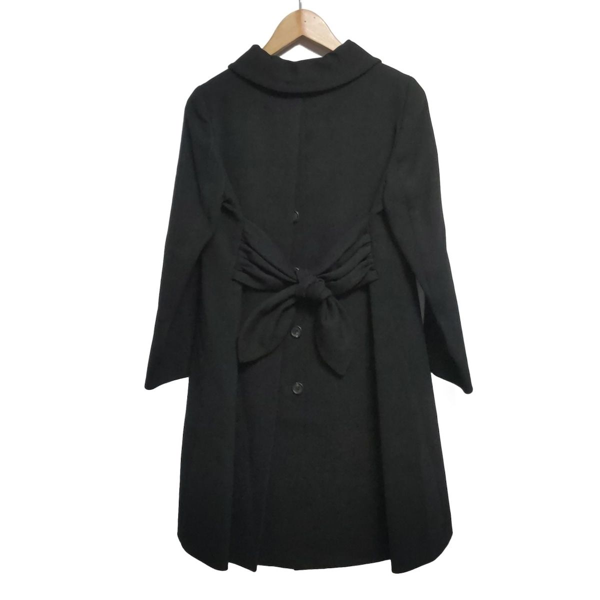 PRADA プラダ コート サイズ38 S レディース - 黒 長袖 リボン 秋 冬