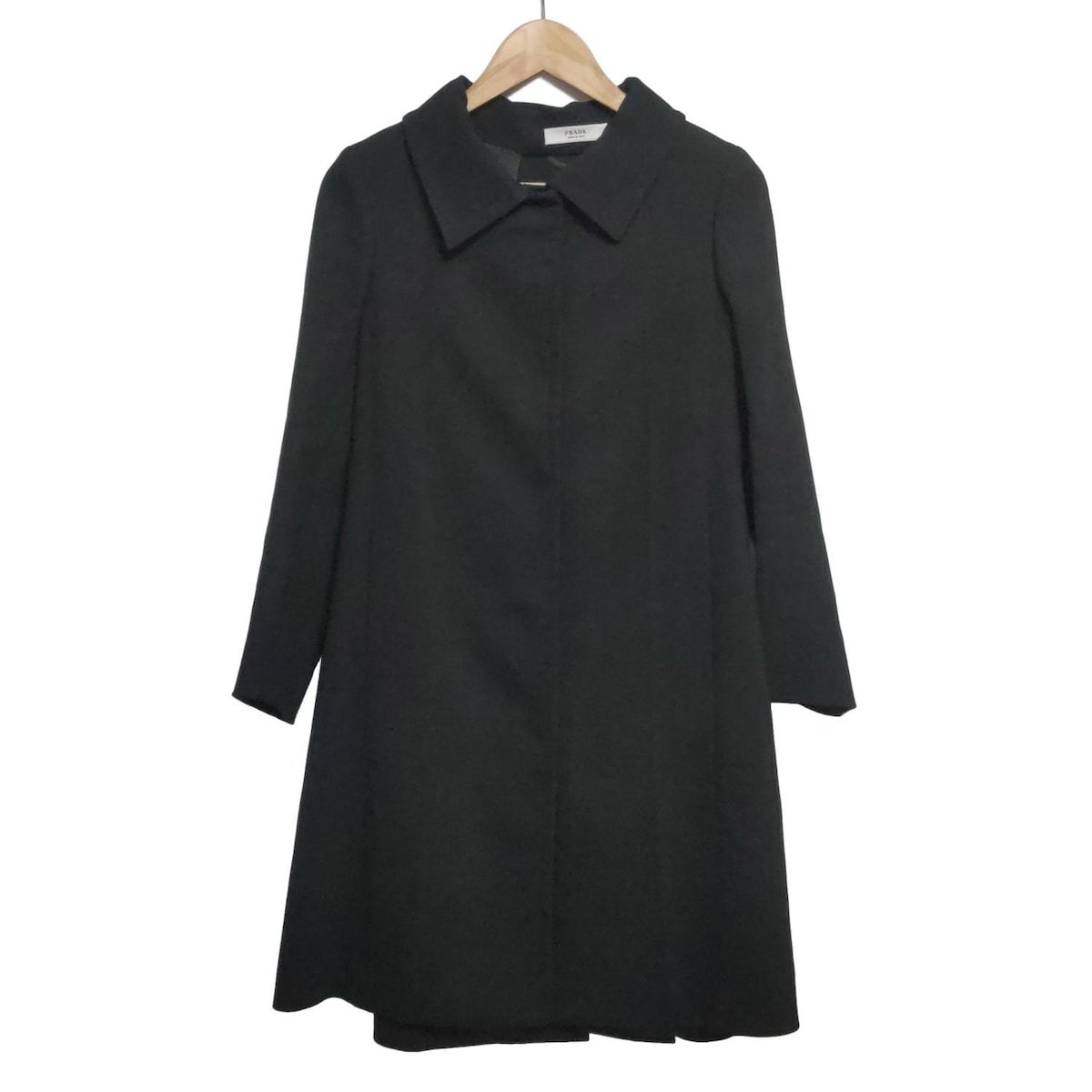 PRADA プラダ コート サイズ38 S レディース - 黒 長袖 リボン 秋 冬
