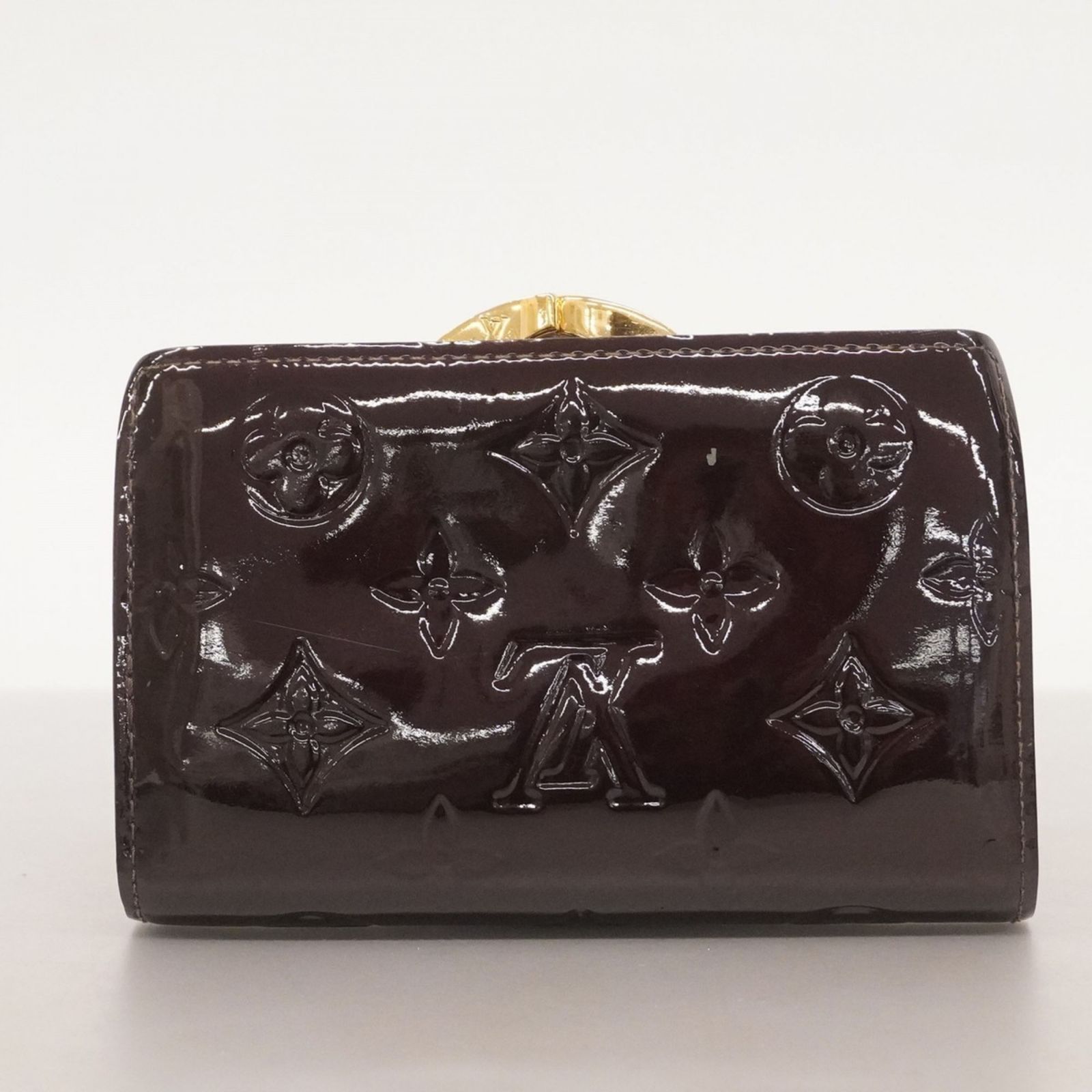 美品 ルイヴィトン　ヴェルニ　ポルトフォイユ・ヴィエノワ　アマラント二つ折り財布 ルイ・ヴィトン(Louis Vuitton) ルイ・ヴィトン 財布 ヴェルニ