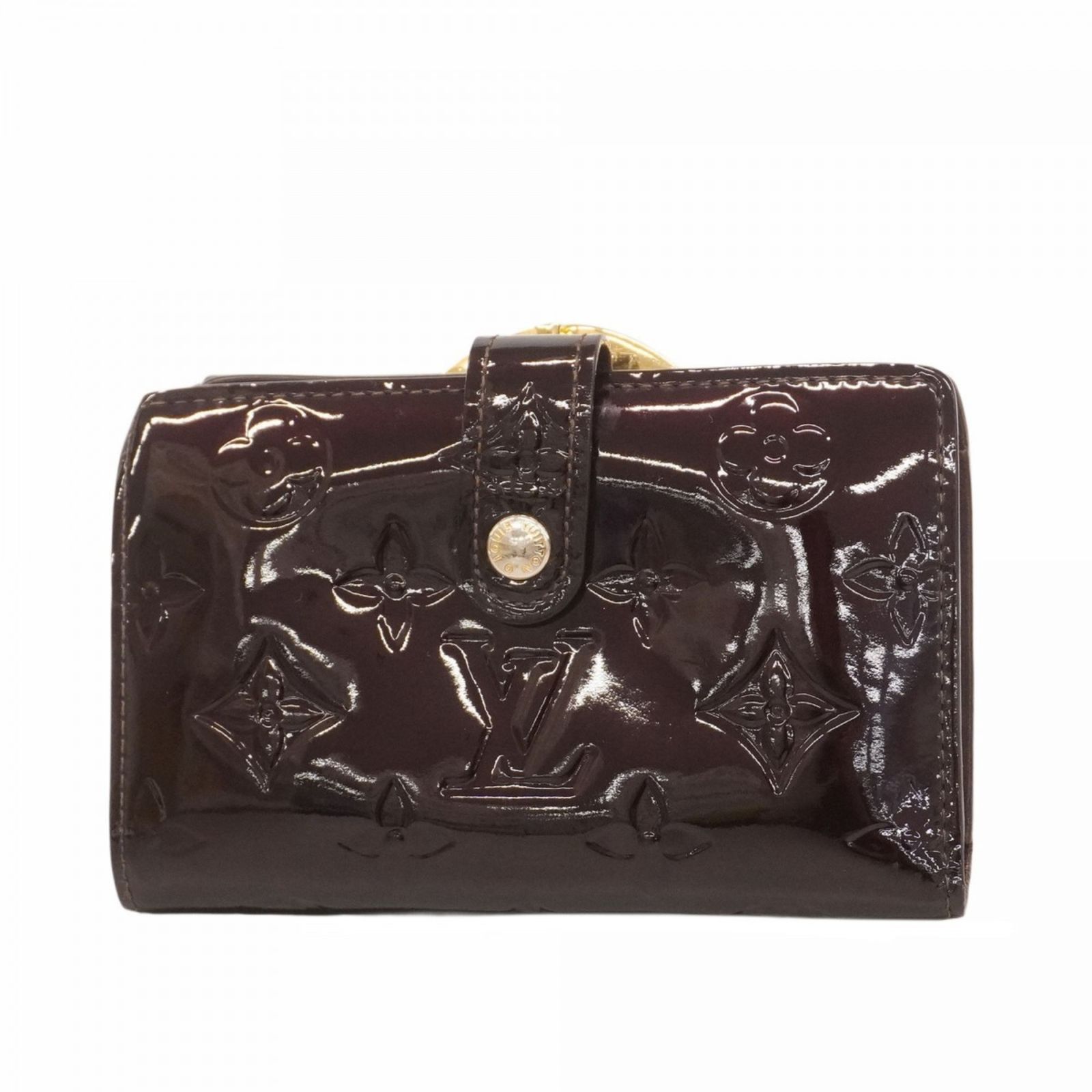 【美品】ルイヴィトンヴェルニポルトフォイユ　二つ折財布　アマラント　おまけ付き ルイ・ヴィトン(Louis Vuitton) ルイ・ヴィトン 財布 ヴェルニ