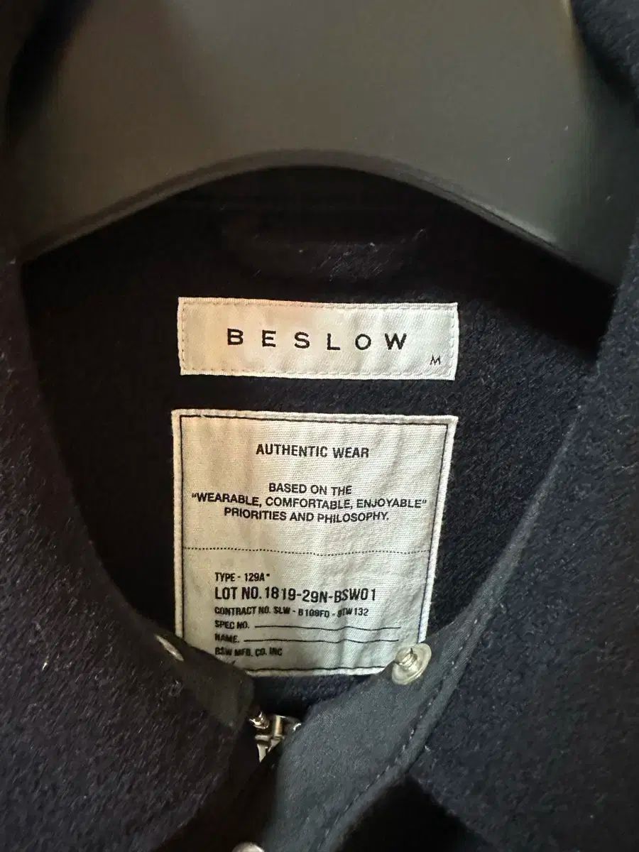 M ビースロー カシミア ミリタリー ウールジャケット ネイビー 3回着