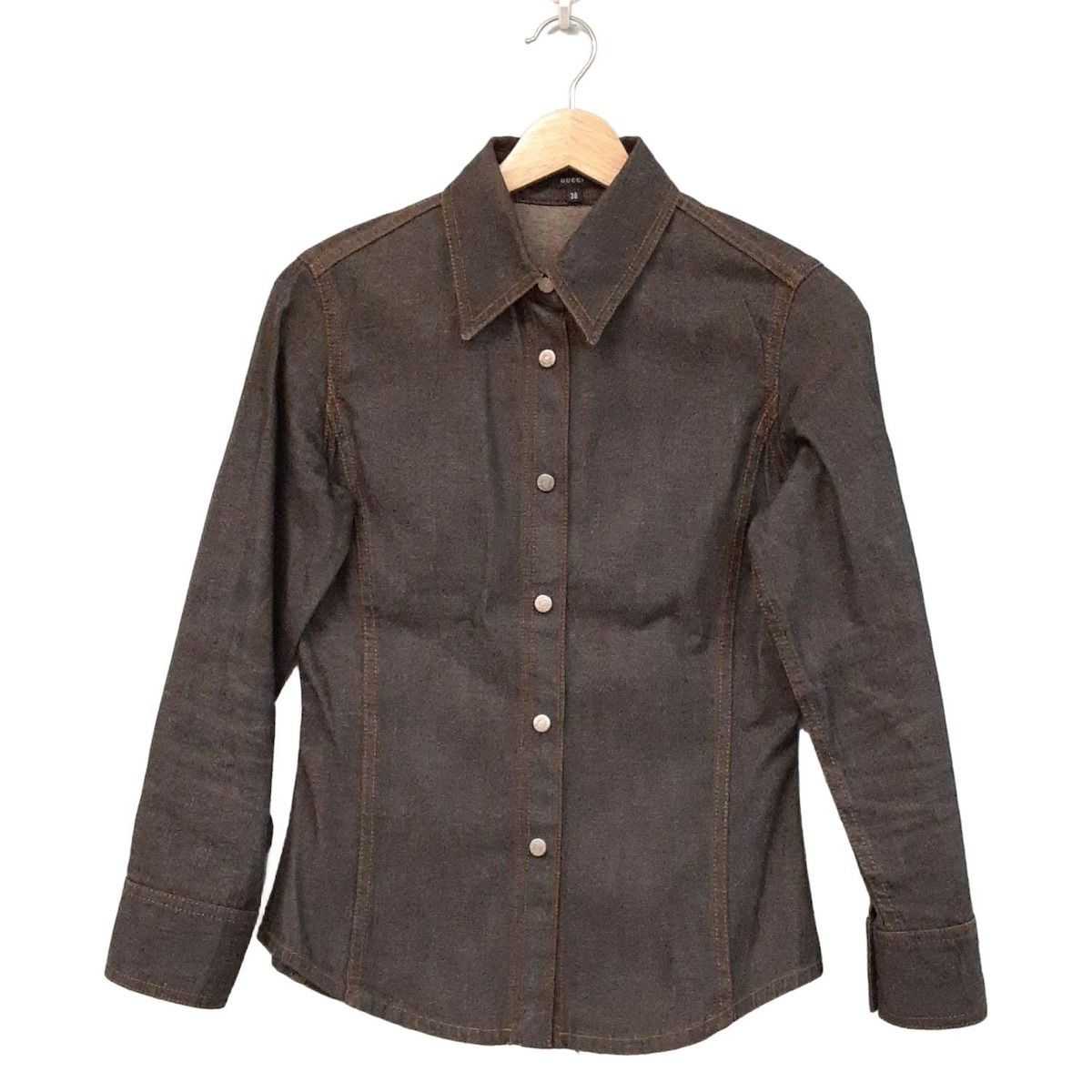 GUCCI グッチ 長袖シャツブラウス サイズ38 S レディース - 黒 デニム