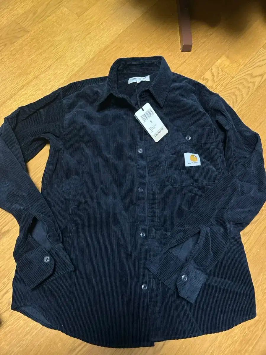 カーハート コーデュロイ シャツ s ネイビー