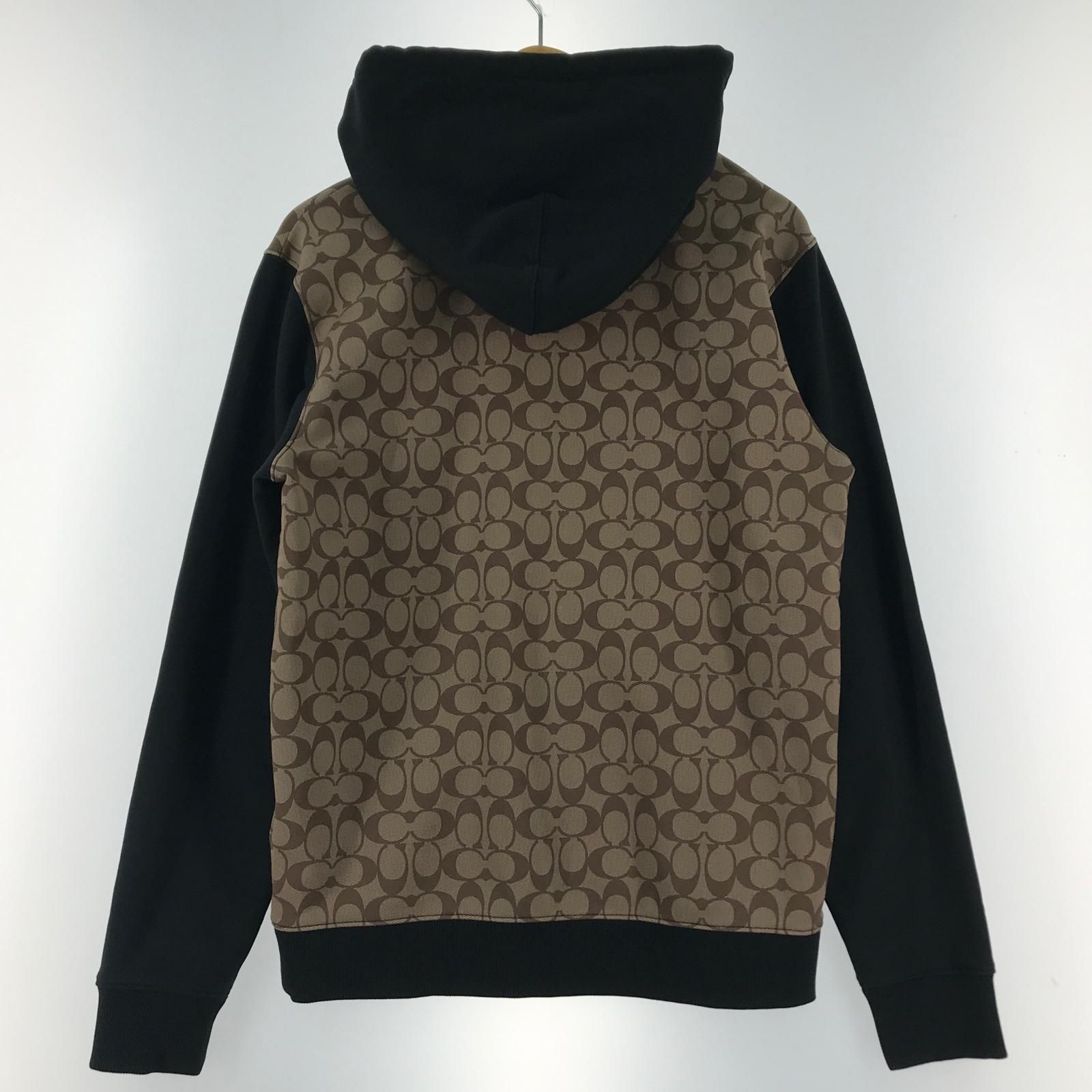 ▽▽COACH コーチ ジップアップパーカー ロゴ入り フード付き SIZE S