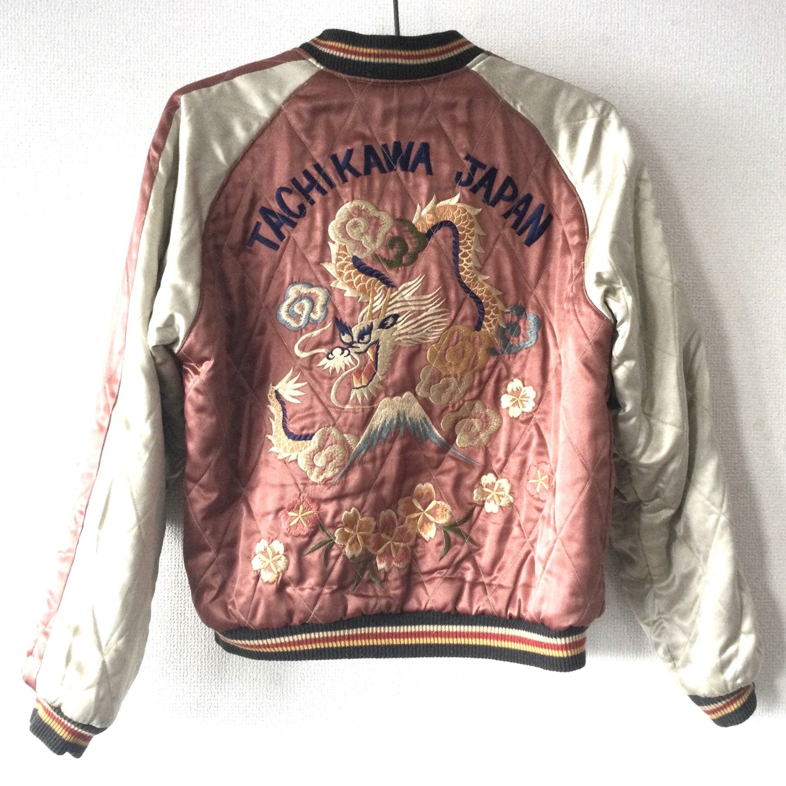 11191 初期M品番 テーラー東洋 スカジャン 21st T.C.S.ジャケット Mサイズ M18332 立川Japan 虎 龍 蜂 Bee Liners刺繍 リバーシブル サテン