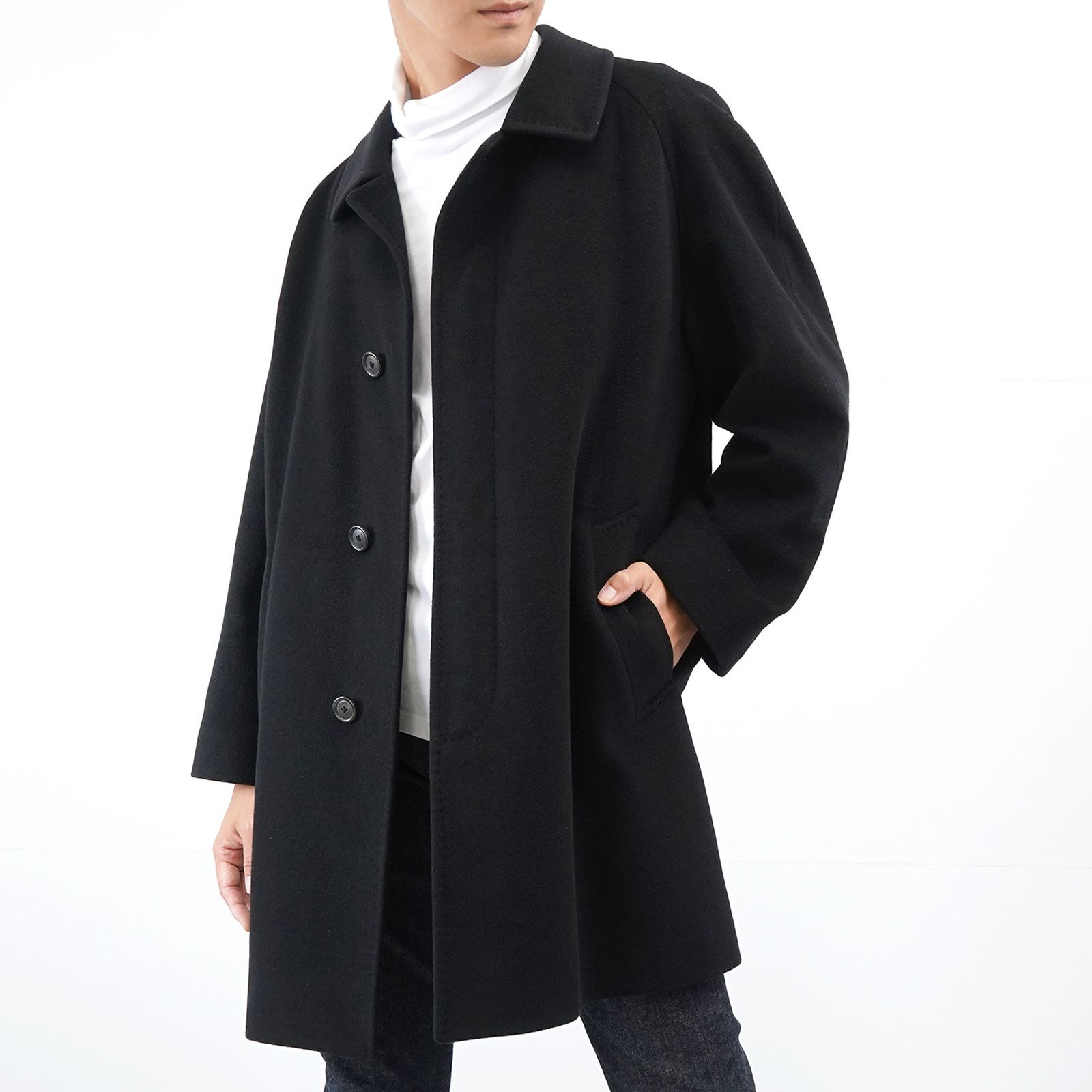 Burberry バーバリー カシミヤ ロングコート ブラック