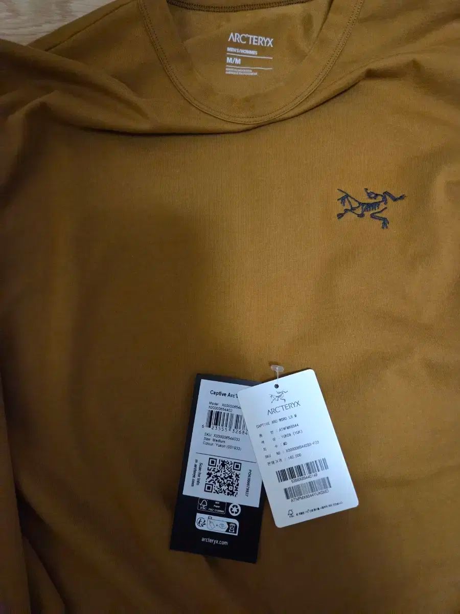 ARC TERYX アークテリクス 캡티브 아크 워드 LS mサイズ ブラウン