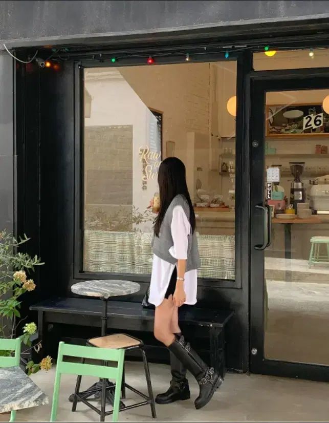 1104 ヴィンテージ生地 4 5 cm バイカーブーツ ロングブーツ 245 ブラック