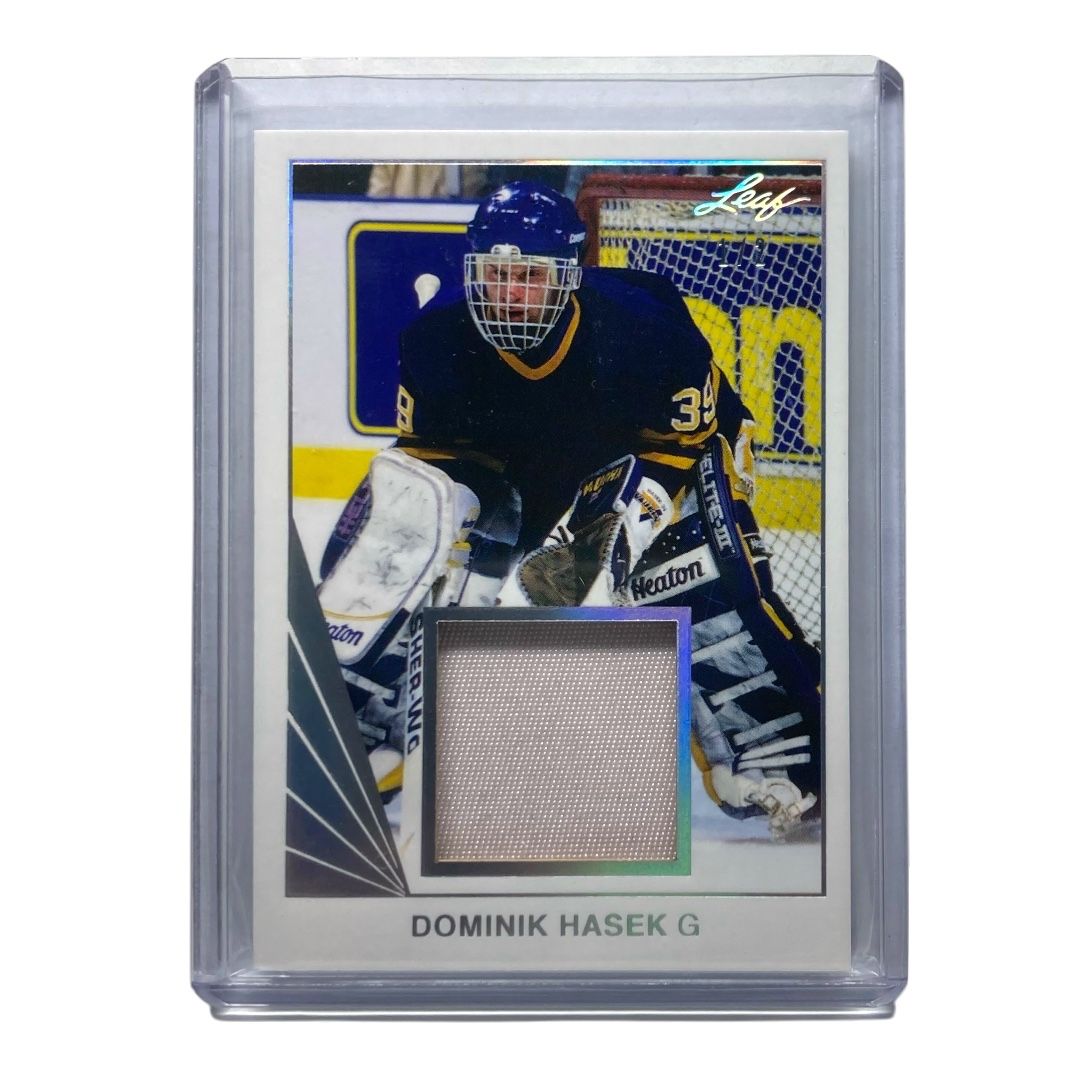 Leaf NHLカード DESIGN MATERIALS DOMINIK HASEK SABRES 1 2 BM-11 IT2