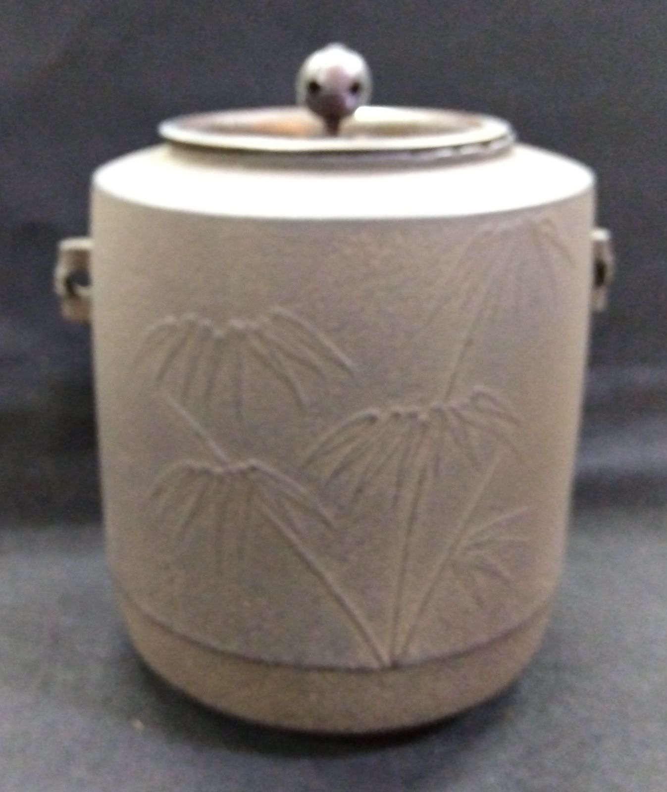 茶道具 茶釜 筒釜 竹地紋 風炉釜 川邊憲一 3代川邊庄造