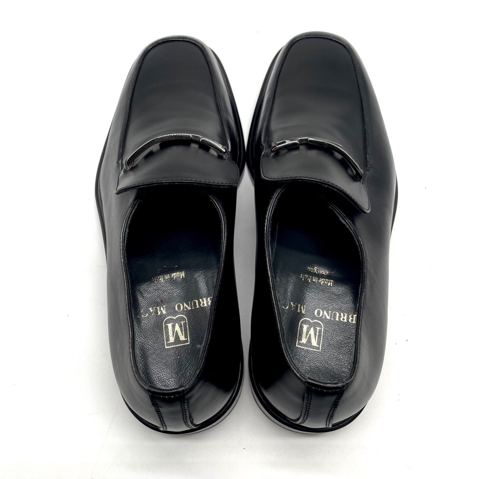 美品】BRUNO MAGLI ブルーノマリ ローファー スリッポン ビジネス ロゴ